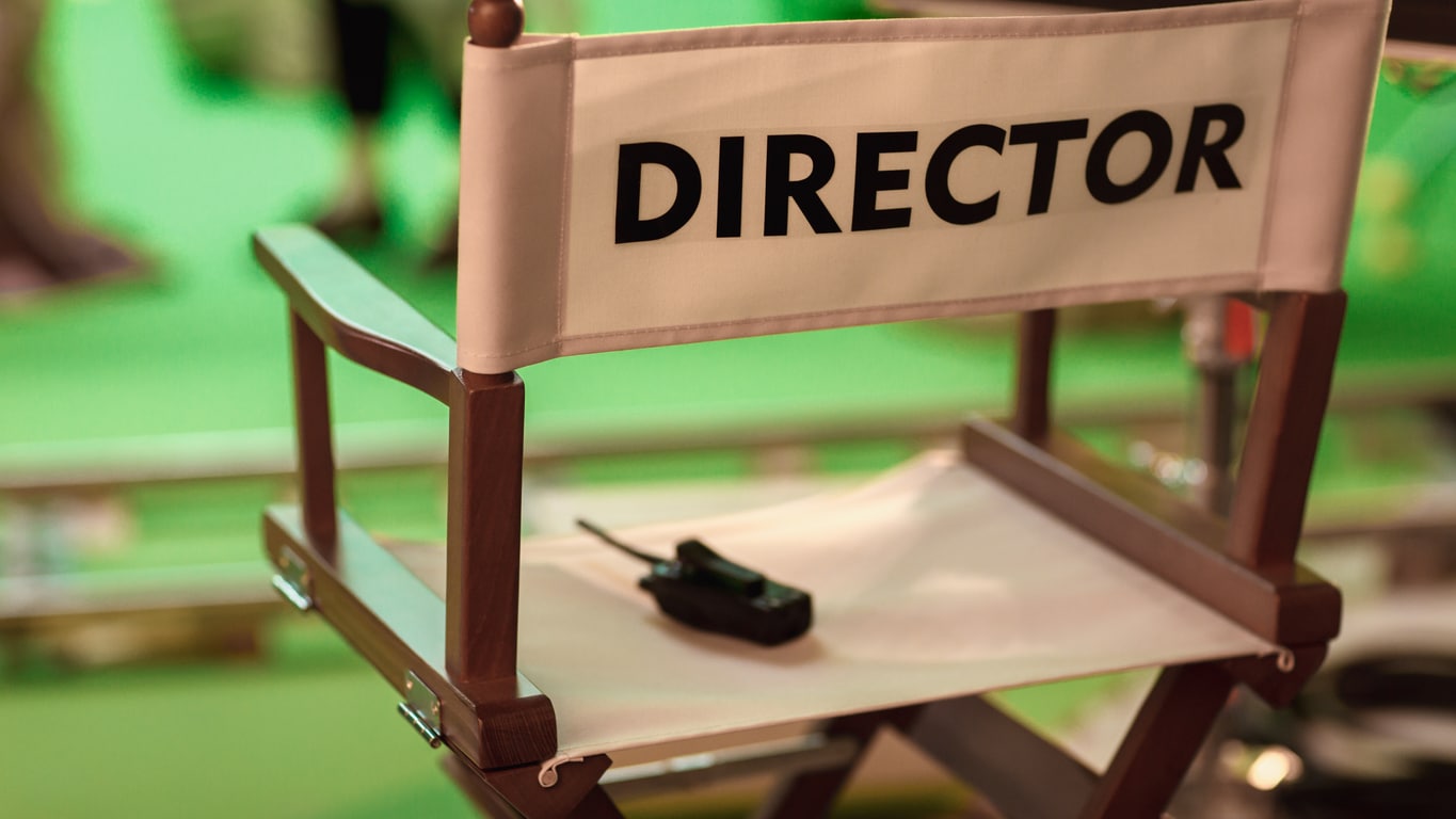 the chair for the director of a movie